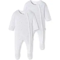 Schiesser Rompertje/body ' Original Classics ' grijs / wit