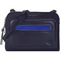 Hedgren DOPPIO Dubbele Crossbodytas met RFID-bescherming – Waterafstotend – Gerecycled materiaal – Lichtgewicht – Peacoat Blue