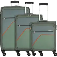 American Tourister Kofferset 'Sky Surfer' groen / rood