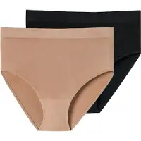 Schiesser Slip 'Classic Seamless' nude / zwart