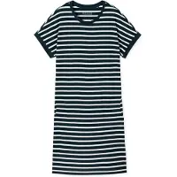 Schiesser Nachthemd 'Casual Essentials' nachtblauw / wit