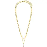 Lucardi Ketting 'Essentials' goud / parelwit