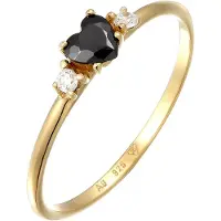 Elli Ring goud / zwart