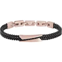Breil Armband rose-goud / zwart