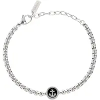 Breil Armband zwart / zilver
