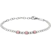 Breil Armband 'Mixology' rosa / zilver