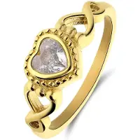 Lucardi Ring 'Weinlese' goud / wit