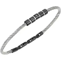 Breil Armband zwart / zilver