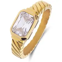 Lucardi Ring 'Weinlese' goud / transparant