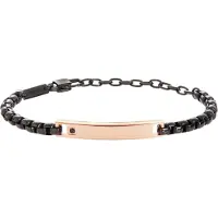 Breil Armband rose-goud / zwart