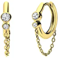 Lucardi Oorbellen goud / wit