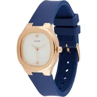 GUESS Analoog horloge 'Eve' kobaltblauw / goud / wit