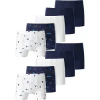 Schiesser Onderbroek navy / lichtblauw / wit