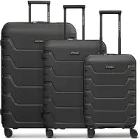 SMARTBOX Edition 01 THE THREE SET 4 wielen Kofferset 3-delig black