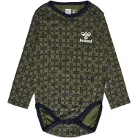 Hummel Romper l/s - hmlCheck - Kalamata - - 68 - Rompers Lange Mouw
