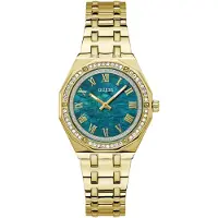 GUESS Analoog horloge 'DESIRE' goud / petrol