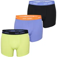 Happy Shorts Boxershorts limoen / lavendel / zwart