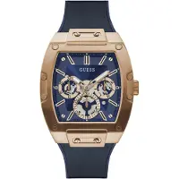 GUESS Analoog horloge 'Phoenix' navy / goud