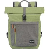 Travelite Rugzak 'Basics Rollup' grijs / lichtgroen