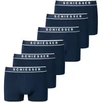 Schiesser Boxershorts donkerblauw / wit