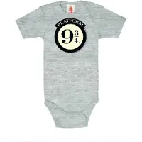 Logoshirt Rompertje/body 'Harry Potter - Platform 9 3/4 Logo' grijs