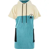 Wave Hawaii Badjas kort ' Porto ' ivoor / turquoise
