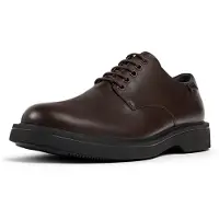 Camper Heren Norman bruine leren schoenen (45), Leer, Plat, Veters, Casual K100998-002