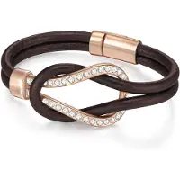 Lulu & Jane Armband bruin / rose-goud / zilver
