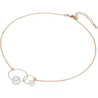 Lulu & Jane Ketting rose-goud / parelwit