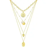 Lulu & Jane Ketting goudgeel / parelwit