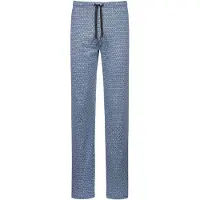 Mey Pyjamabroek 'Round Geo' lichtblauw / donkergrijs / wit