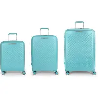 Gabol Kofferset 'Queens' turquoise / grijs