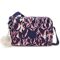 Kipling Schoudertas 'Abanu' aubergine / pink / wit
