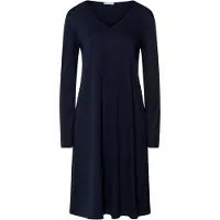 Hanro Nachthemd ' Cotton Silk ' donkerblauw