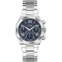 GUESS Analoog horloge 'Equality' navy / zilver
