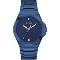 GUESS Analoog horloge 'Vinyl' blauw