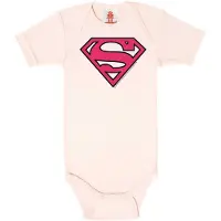 Logoshirt Rompertje/body 'DC - Superman Logo' lichtroze