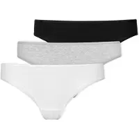 Snocks String lichtgrijs / zwart / wit