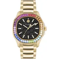 Philipp Plein Analoog horloge lichtblauw / goud / mauve / zwart