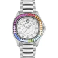 Philipp Plein Analoog horloge lichtblauw / lila / rood / zilver