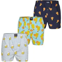 Happy Shorts Boxershorts marine / donkergeel / lichtgrijs / mintgroen