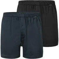 Schiesser Boxershorts 'Basic' marine / zwart
