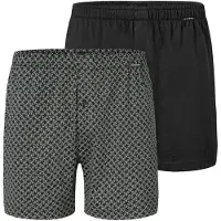 Schiesser Boxershorts ' Basic ' grijs / zwart
