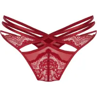 Hunkemoller String 'Janine' donkerrood