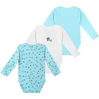 Dim Rompertje/body turquoise / grijs / wit