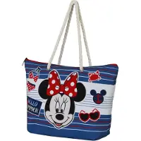 KARACTERMANIA Strandtas 'Minnie Mouse' blauw / rood / zwart / wit