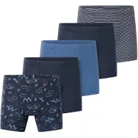Schiesser Onderbroek '95/5' blauw / navy / turquoise / wit
