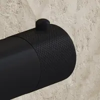 Saniclear Nero Curved temperatuurknop voor opbouw thermostaatkranen (SK38376, SK22969 en SK22981)