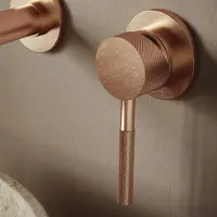 Saniclear Copper Curved hendel voor inbouw wastafelkraan en staande badkraan (SK21437 en SK22985)