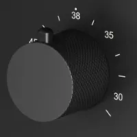 Saniclear Nero Curved temperatuurknop voor inbouw thermostaatkranen (SK20989 en SK79843)